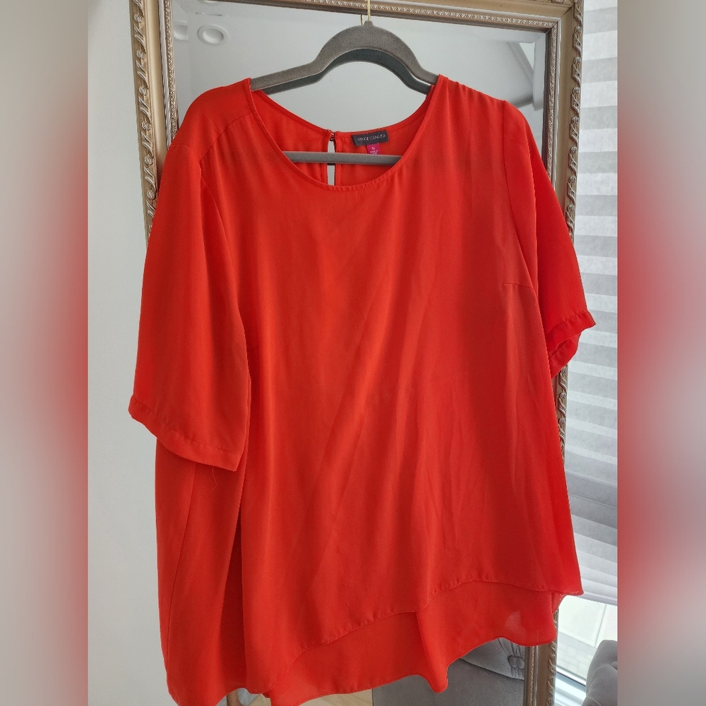 Vince Camuto Red Tunic Blouse | Size XL